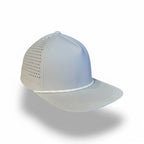 Blank Rope Hats - Light blue cap with a reflective band on a white background