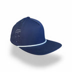 Blank Rope Hats - Blue cap with mesh back on a white background
