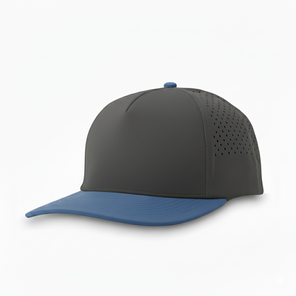 Durabull Two-tone gray and blue baseball cap on a white background