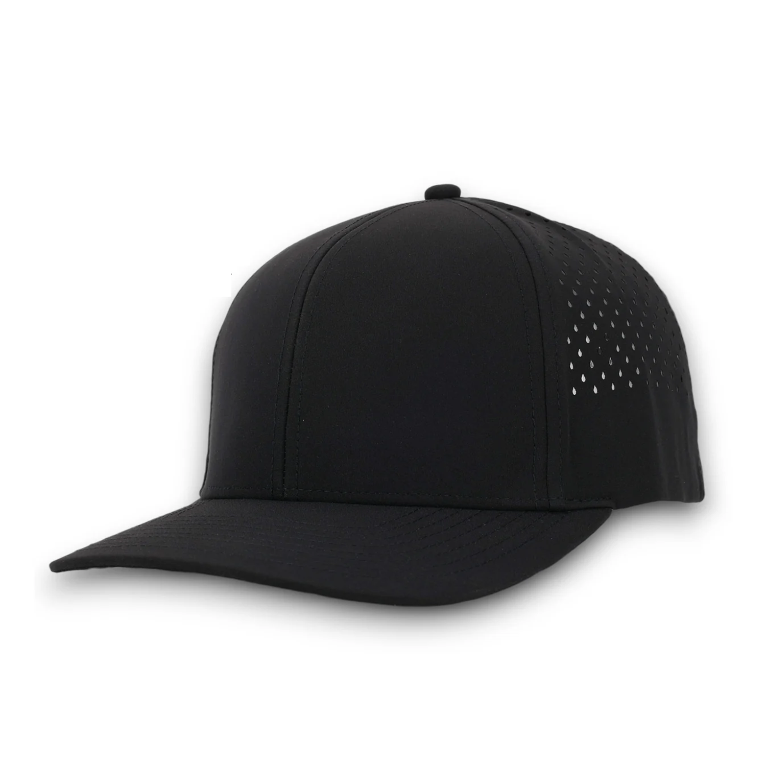 Durabull Black cap with perforated design on a white background