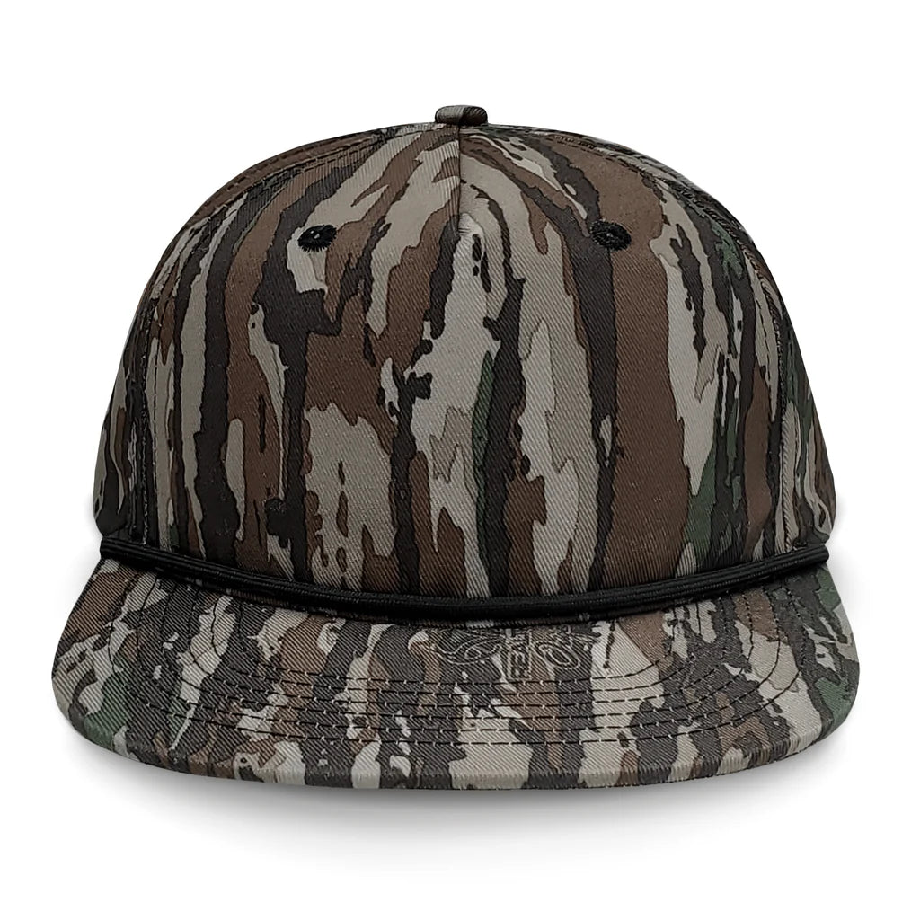 Lost Hat Co. Goat Rope Style Hat - RealTree Camouflage baseball cap on a white background