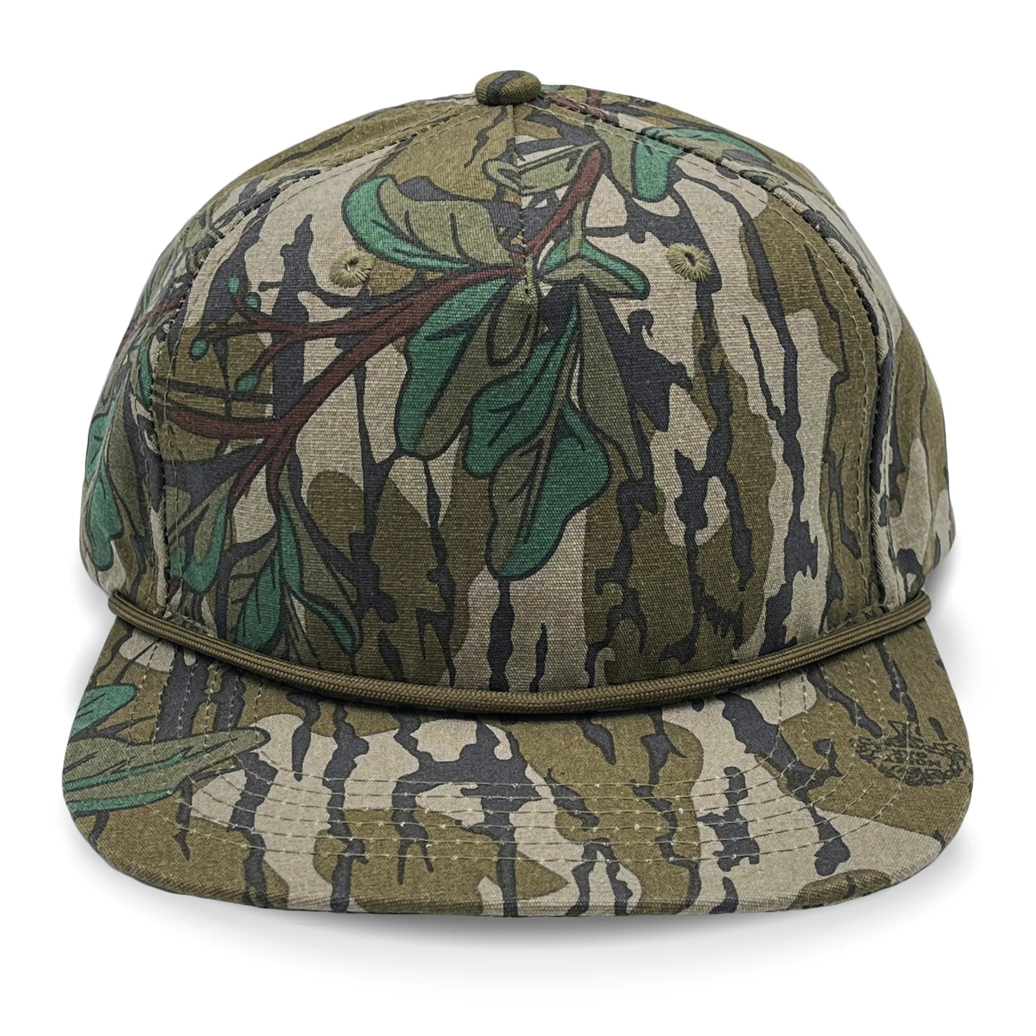 Lost Hat Co. Goat Rope Style Hat - Mossy Oak Camouflage-patterned baseball cap on a white background