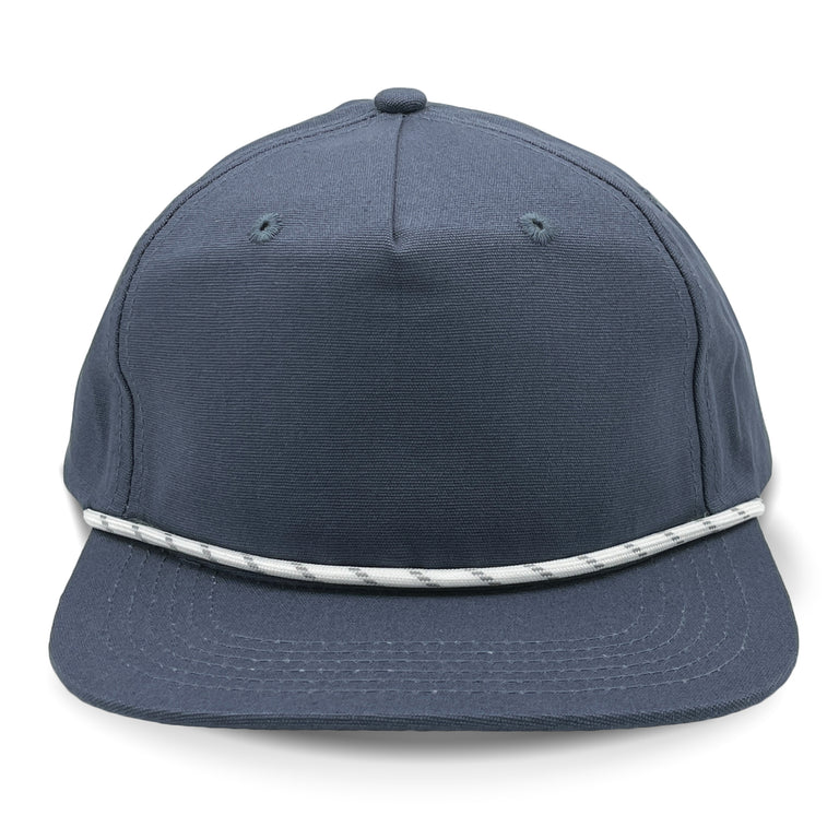 Lost Hat Co. Goat Rope Style Hat - Navy blue cap with a white band on a white background